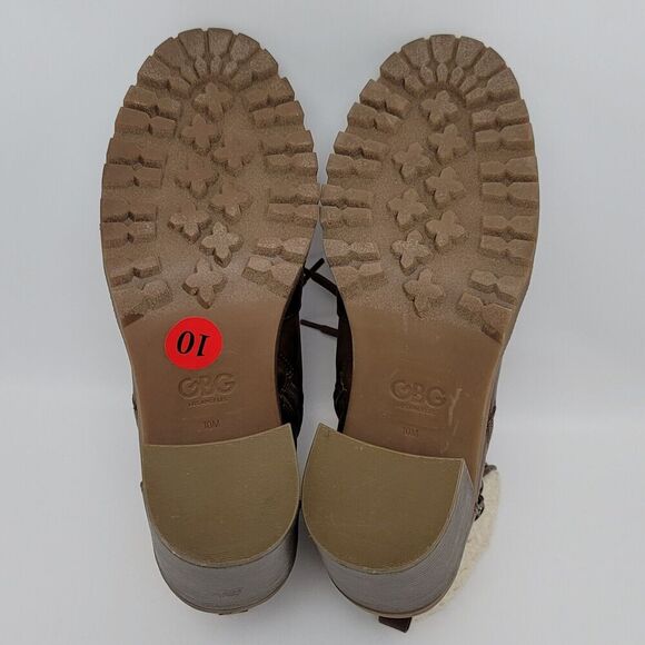 GBG By Guess Jesera Lace Up Ankle Boots Sherpa Fleece Lined Heeled Booties 10M - Picture 13 of 13